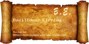Bazilidesz Elfrida névjegykártya